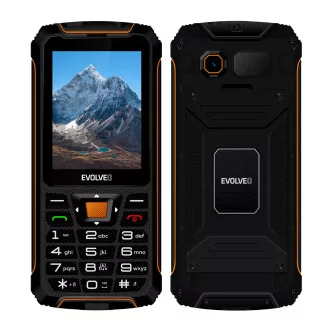 EVOLVEO StrongPhone Z6, vodotěsný odolný Dual SIM telefon, černo-oranžová - Použité