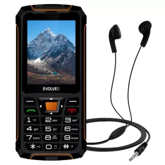 EVOLVEO StrongPhone Z6, vodotěsný odolný Dual SIM telefon, černo-oranžová - Použité