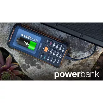 EVOLVEO StrongPhone Z6, vodotěsný odolný Dual SIM telefon, černo-oranžová - Použité