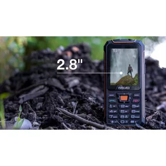 EVOLVEO StrongPhone Z6, vodotěsný odolný Dual SIM telefon, černo-oranžová - Použité