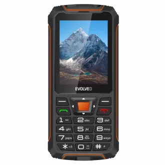 EVOLVEO StrongPhone Z6, vodotěsný odolný Dual SIM telefon, černo-oranžová - Použité
