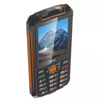 EVOLVEO StrongPhone Z6, vodotěsný odolný Dual SIM telefon, černo-oranžová - Použité