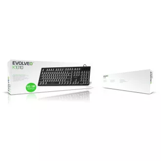 EVOLVEO K1010, klávesnice s bílým podsvícením,