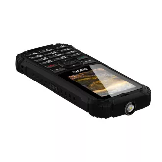 EVOLVEO StrongPhone Q1, IP68 odolný Dual SIM telefon, 2,4"LCD, 1800mAh, černý