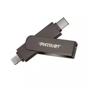 Patriot iLuxe Stick C MFi/512GB/USB 3.2/Lightning + USB-C/Černá