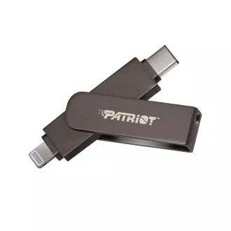Patriot iLuxe Stick C MFi/512GB/USB 3.2/Lightning + USB-C/Černá