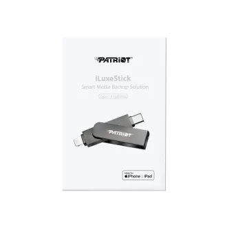 Patriot iLuxe Stick C MFi/512GB/USB 3.2/Lightning + USB-C/Černá