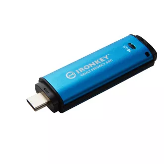 Kingston Ironkey Vault Privacy 50C/16GB/USB 3.2/USB-C/Modrá