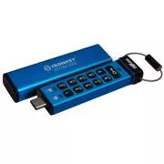Kingston Ironkey Keypad 200C/16GB/USB 3.0/USB-C/Modrá