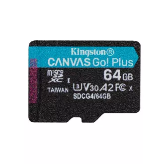 Kingston Canvas Go Plus A2/Micro SDXC/64GB/UHS-I U3 / Class 10 Kingston Canvas Go Plus A2/Micro SDXC/64GB/UHS-I U3 / Class 10