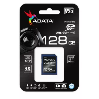 ADATA V30S/SDXC/128GB/UHS-I U3 / Class 10