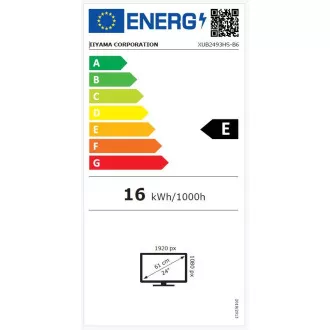 iiyama ProLite/XUB2493HS-B6/23,8"/IPS/FHD/100Hz/0,5ms/Black/3R
