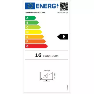 iiyama ProLite/XU2493HS-B6/23,8"/IPS/FHD/100Hz/0,5ms/Black/3R