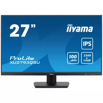 iiyama ProLite/XU2793QSU-B7/27"/IPS/QHD/100Hz/1ms/Black/3R