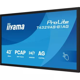 43" iiyama T4329AS-B1AG:VA,4K UHD,Android,24/7