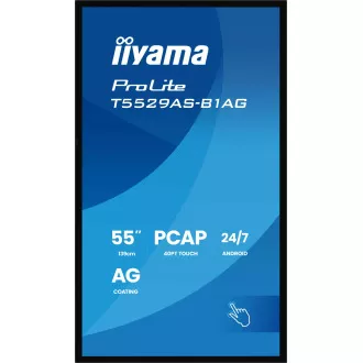 55" iiyama T5529AS-B1AG: IPS, 4K UHD,Android,24/7