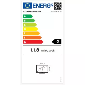 65" iiyama T6529AS-B1AG: IPS, 4K UHD,Android,24/7