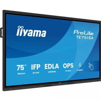 75" iiyama TE7515A-B1AG:IPS,4K,EDLA,NFC
