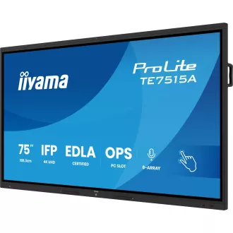 75" iiyama TE7515A-B1AG:IPS,4K,EDLA,NFC