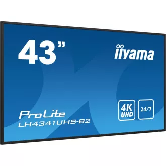 43" iiyama LH4341UHS-B2:IPS,4K UHD,500cd,repro