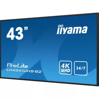 43" iiyama LH4341UHS-B2:IPS,4K UHD,500cd,repro