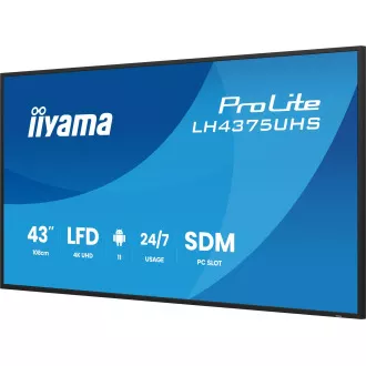 43" iiyama LH4375UHS-B2AG:IPS,4K UHD,Android,24/7