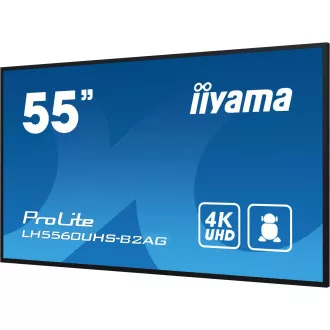 55" iiyama LH5560UHS-B2AG: VA,4K UHD,Andr.11,24/7