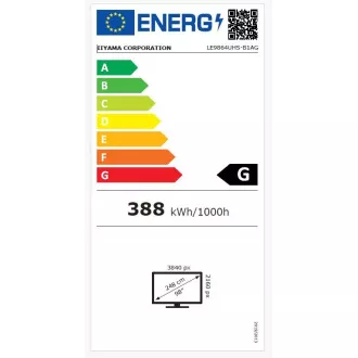 98" iiyama LE9864UHS-B1AG:VA,4K UHD,Android,24/7