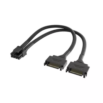 AKASA - Dual SATA na 8-Pin CPU Power Adapter Cable AKASA - Dual SATA na 8-Pin CPU Power Adapter Cable