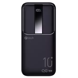 Powerbanka C-tech 10000mAh, Li-Pol, 22,5W, USB-C/USB-A/micro USB
