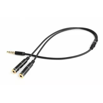 GEMBIRD 3,5 mm jack audio+microphone redukce, 20 cm, 2xF/M, 4pin