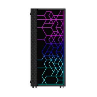Gembird Computer Fornax 2500 ARGB/Midi Tower/Transpar./Černá