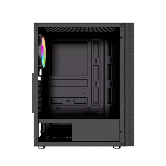 Gembird Computer Fornax 2500 ARGB/Midi Tower/Transpar./Černá
