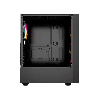 Gembird Fornax 4000 ARGB/Midi Tower/Transpar./Černá