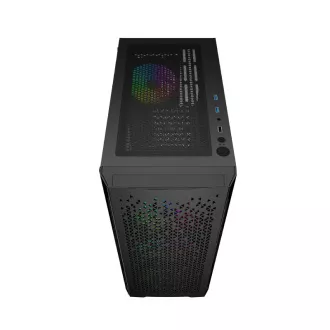 GEMBIRD Fornax 400X/Midi Tower/Transpar./Černá