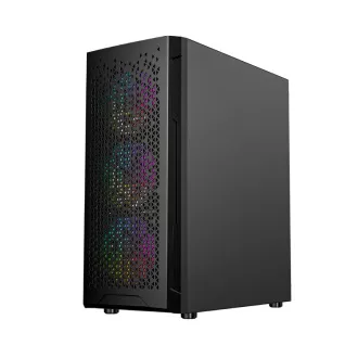 GEMBIRD Fornax 400X/Midi Tower/Transpar./Černá