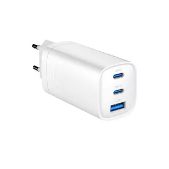 GEMBIRD PD nabíječka 1xUSB-A 2xUSB-C 67W bilá