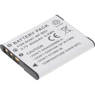 Baterie T6 Power Sony NP-BN1, 600mAh, 2,2Wh, šedá