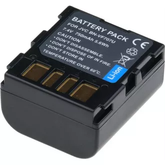 Baterie T6 Power JVC BN-VF707U, BN-VF707, 750mAh, 5,4Wh, šedá Baterie T6 Power JVC BN-VF707U, BN-VF707, 750mAh, 5,4Wh, šedá