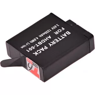 Baterie T6 Power pro GoPro Hero5, Hero6 Black, AHDBT-501, AABAT-001, 601-10197-000, 1250mAh, 4,8Wh