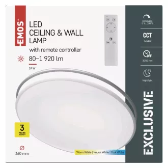 EMOS přisazené svítidlo s ovladačem ZM5165 (35cm)