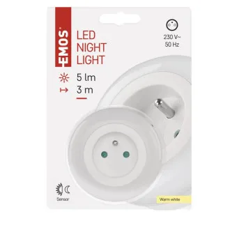 EMOS LED Noční světlo P3320, noční senzor - Rozbalené EMOS LED Noční světlo P3320, noční senzor - Rozbalené
