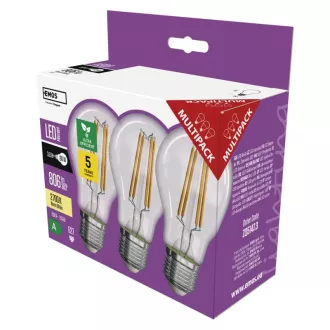 LED žárovka A60/E27/3,8W/60W/806lm/teplá bílá,3ks LED žárovka A60/E27/3,8W/60W/806lm/teplá bílá,3ks