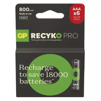 GP Nabíjecí bat. ReCyko Pro AAA (HR03) 800mAh- 6ks GP Nabíjecí bat. ReCyko Pro AAA (HR03) 800mAh- 6ks