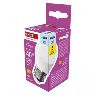 EMOS LED CLS MINI GLOBE 4,2W(40W) 470lm E27 CW
