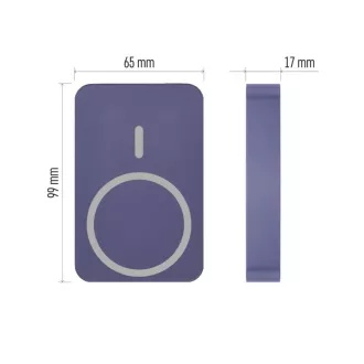 EMOS POWERBANKA WI 1046, bezdrátové nabíjení 20W, 10.000mAh, MODRÁ, 1xUSB-C
