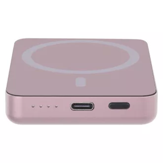 EMOS POWERBANKA WI 522, bezdrátové nabíjení 20W, 5.000mAh, LOSOSOVÁ, 1xUSB-C