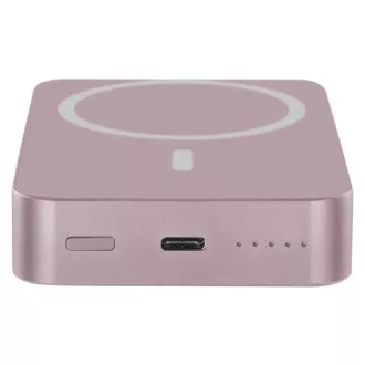 EMOS POWERBANKA WI1046, bezdrátové nabíjení 20W, 10.000mAh, LOSOSOVÁ, 1xUSB-C