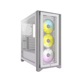 CORSAIR iCUE 4000X RGB TG mid-tower, bílá CORSAIR iCUE 4000X RGB TG mid-tower, bílá