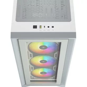 CORSAIR iCUE 4000X RGB TG mid-tower, bílá CORSAIR iCUE 4000X RGB TG mid-tower, bílá